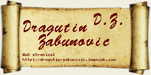 Dragutin Zabunović vizit kartica